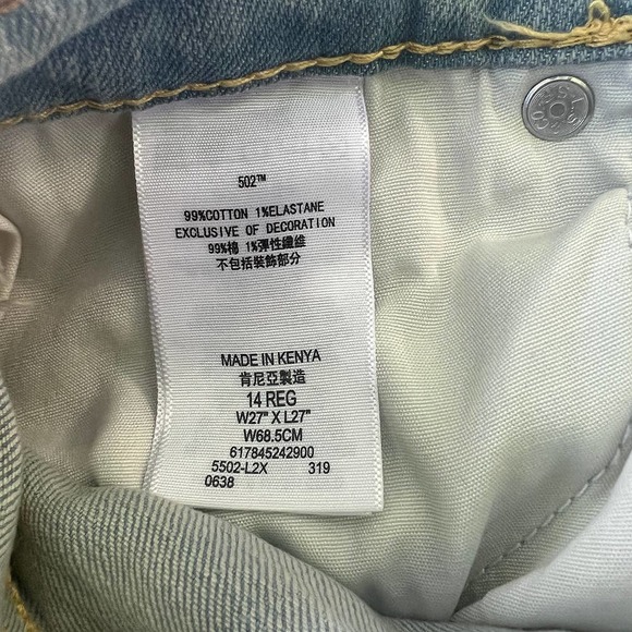 Levi's 502 Regular Taper Men's Straight Jeans 27x27 NWT - Picture 9 of 10